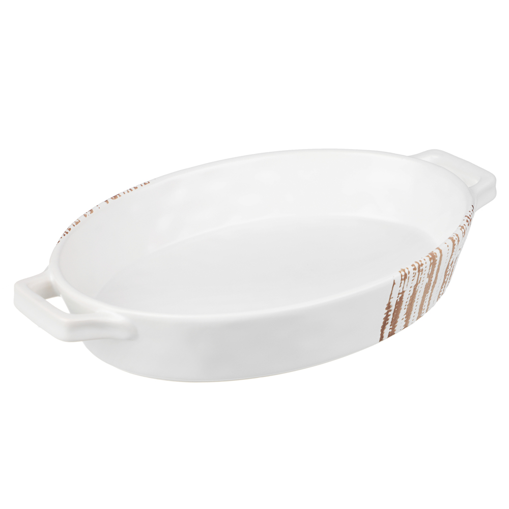 Форма д/запекания и сервир. овал.с ручками, кер, 31х20,5х5см, 1,1л, белая MILLIMI (1/12)
