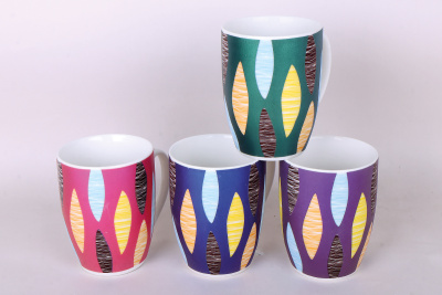 Кружка 350мл микс,фарф. (12/72)