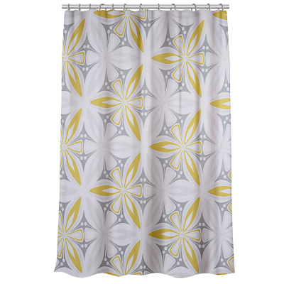 Шторка для ванной, с утяжелителем, полиэстер, 90 г/м2, 180x200см, Плитка VETTA (1/4/24)