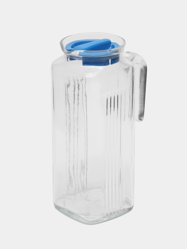 Кувшин Frigo-F&D 1,0л (голубая крышка) стекло (6)