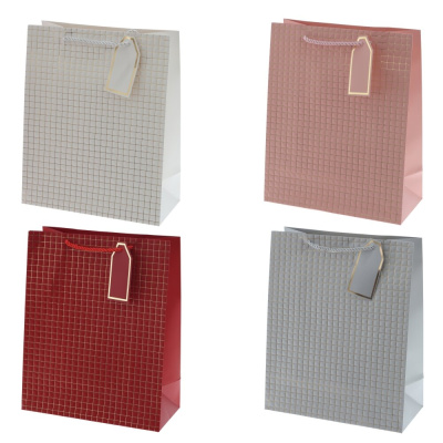 Пакет подарочный (бумага, плотность 210г/м2, блок 12шт), L26 W12 H32см (4в) (12/12)