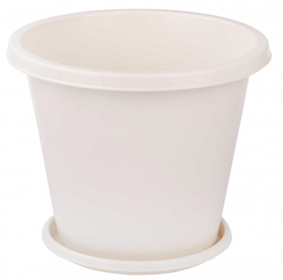 Горшок цв. "Эконом" 10л с/под (белый) пласт (уп.18)