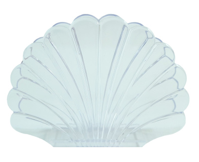 Салфетница "Ракушка" Прозрачный пластик(1/36)