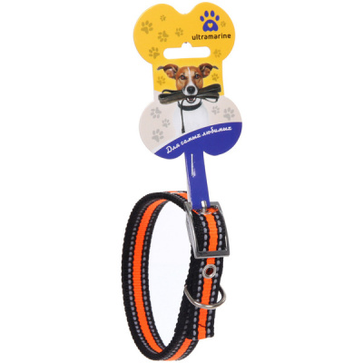 Ошейник д/собак "Дружок-Солнечный оранжевый" 1,5*43см Ultramarine (1/12)