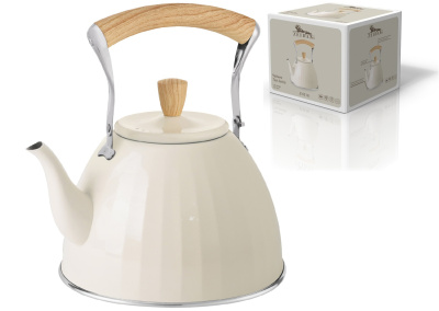 Чайник 3,0л,нжс,индукц.дно,комбин.подвиж.ручка с покр.«soft-touch» под дерево, п/у (1/6)