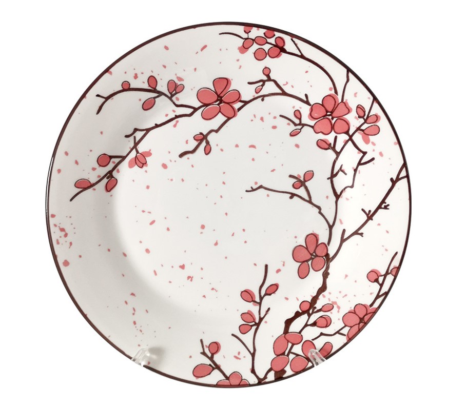 Тарелка 23см обеденная "Sakura" фарф (6/36)