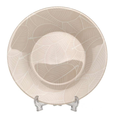 Тарелка Ливс 195мм десертная беж. (рис.41547) стекл. (12)