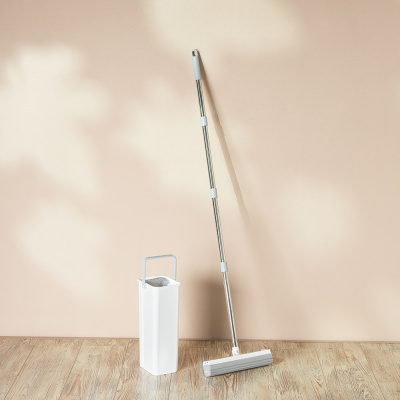 Набор швабра ПВА с ведром, полипр., ABS-пластик, швабра:28х5,5х129см, ведро: 16х13х35 см VETTA (1/12