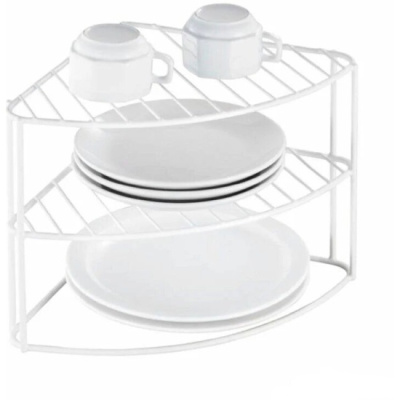 Полка-подставка для кухни трехуровневая W4165, сталь (кухонная, угловая)(1/18)