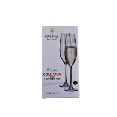 Набор бокалов 2пр 260мл "COLUMBA OPTIC" для шампанского (1/24)