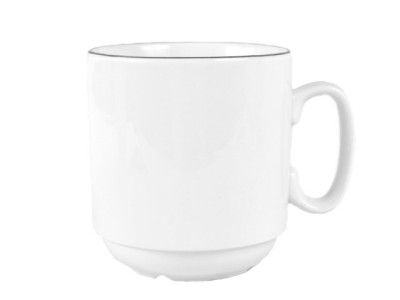 Кружка 300 см3 ф.761 "Лайт" Палитра черная фарф.(24)