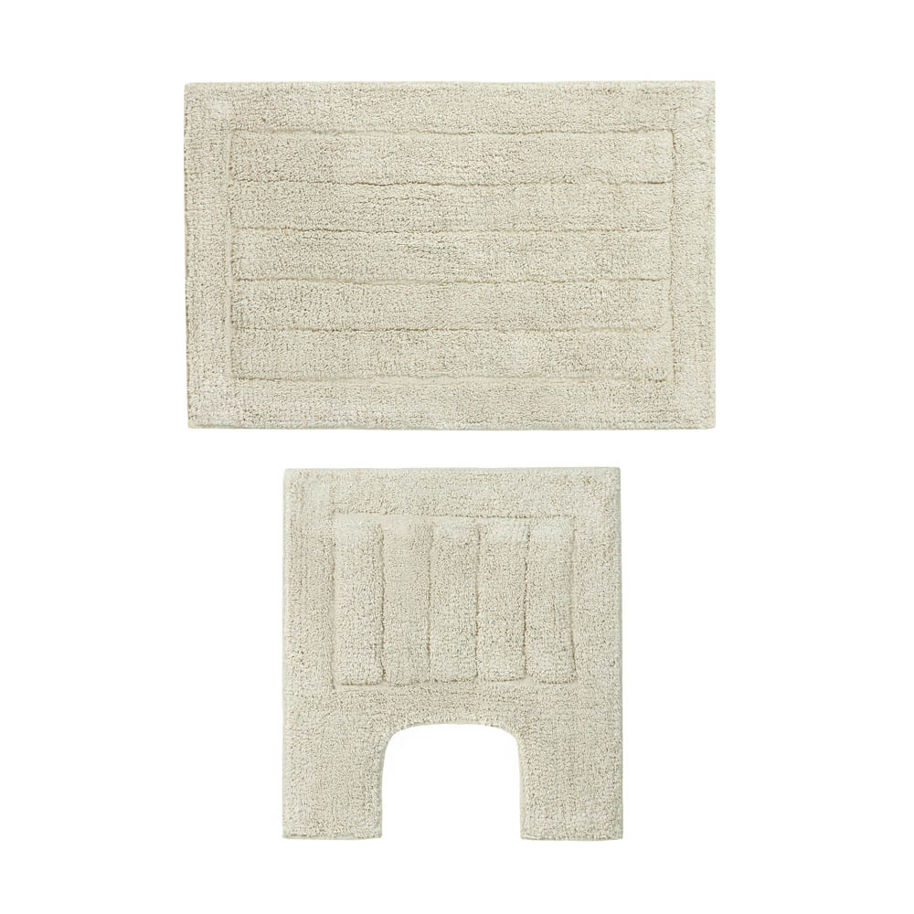 Набор ковриков д/ванной и туалета 40x60+40x40 см, хлопок, серый VETTA (4/24)