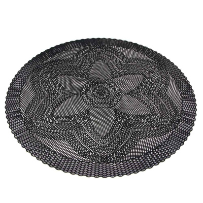 Салфетка сервировочная ПВХ, d38см, "Удинезе", черная (6/120)