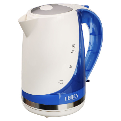 Чайник электрический 1,7л LEBEN 1850Вт скрытый нагр.эл, автооткл (1/12)