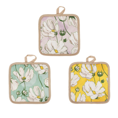 Прихватка, 100% хлопок, 18х18см, 3 диз PROVANCE Дейзи (6/144)