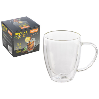 Кружка 300мл Juliette из боросиликатного стекла с двойными стенками (1/24)