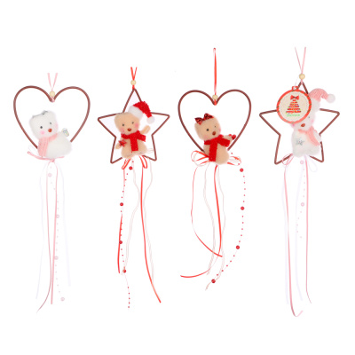 Подвеска, в виде мишки, полиэстер, 40x14x4 см, полиэстер, 2цв, 4диз СНОУ БУМ (1/12)