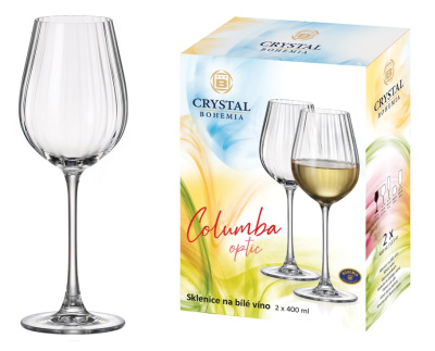 Набор бокалов 2пр 400мл COLUMBA OPTIC для белого вина  (стекло) (1/12)