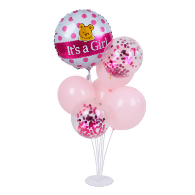 Набор шаров 7шт на подставке, пластик, фольга, арт.6 FNtastic (1/72)