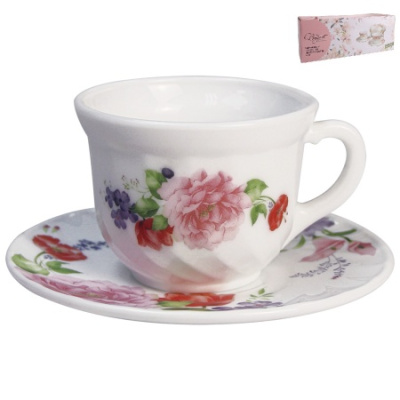 Набор чайный 12 предметов "Камелия" стеклокер. (1/12)    