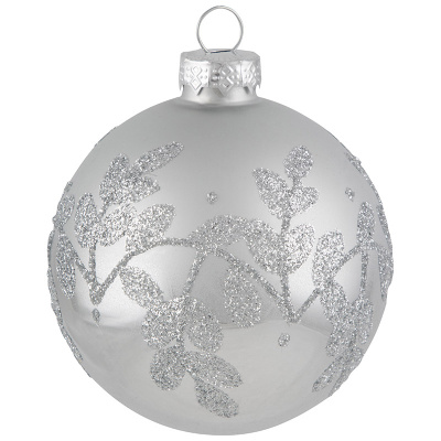 Шар "Веточка" SYBLQA-0523048, 8см (стекло,полиэст.) (1)