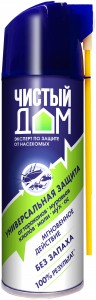 Аэрозоль 150мл Чистый дом трубочка.б/запаха (от летающ. и ползающ) (6/24)