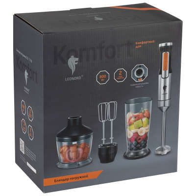 Блендер погружной Leonord LE-1718, 800 Вт 2 скорости (1/6)
