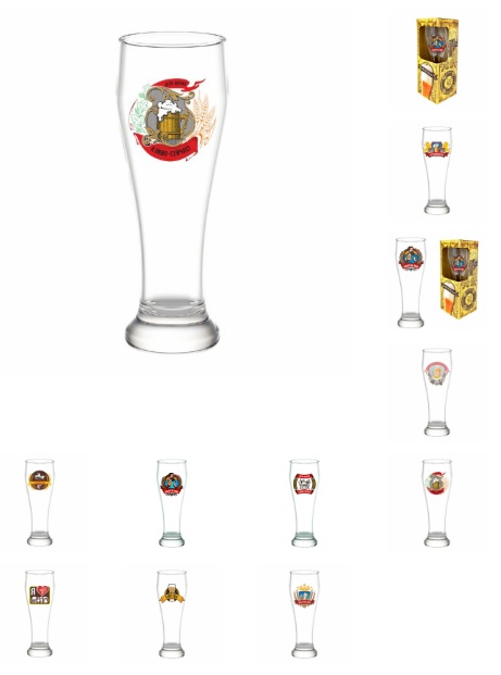 Бокал для пива 500мл "Пивная коллекция" (стекло) (1/12)