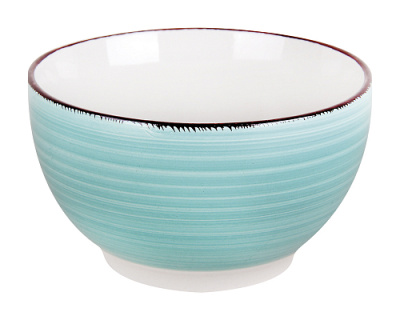 Салатник 14см 630мл "Браш мятный",керам. (12/24)