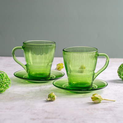 Набор чайный 280мл 4пр ЛУИЗ ШАРТРЕЗ (ударопр.стекло) (6/6)