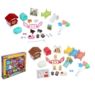 Набор игровой "Счастливая семья" питомцы с акс., ABS, 35х5,5х28 см, 2в ИГРОЛЕНД (1/2)