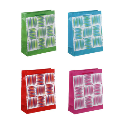 Пакет подарочный, бумажный, 26x32x10 см, 4цв LADECOR (1/12)