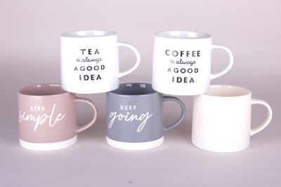 Кружка 510мл микс фарф (12/48)