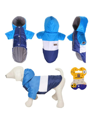 Куртка д/собак мелких пород "TEPLO", на синтепоне, синий / голубой,р-р  2XL (54*42*36) (1/1)