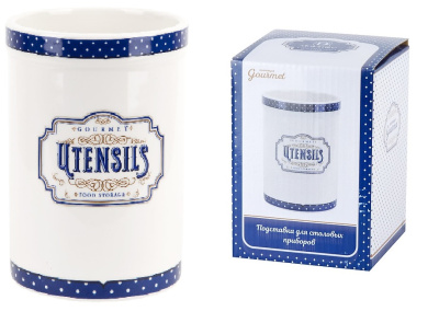 "Gourmet" Подставка для столовых приборов 9*9*14см п/у керам.(36)