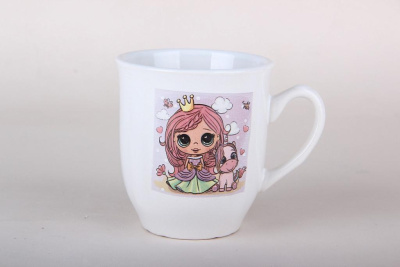 Кружка 210мл "Принцесса и единорог" (керамика) (12/48)