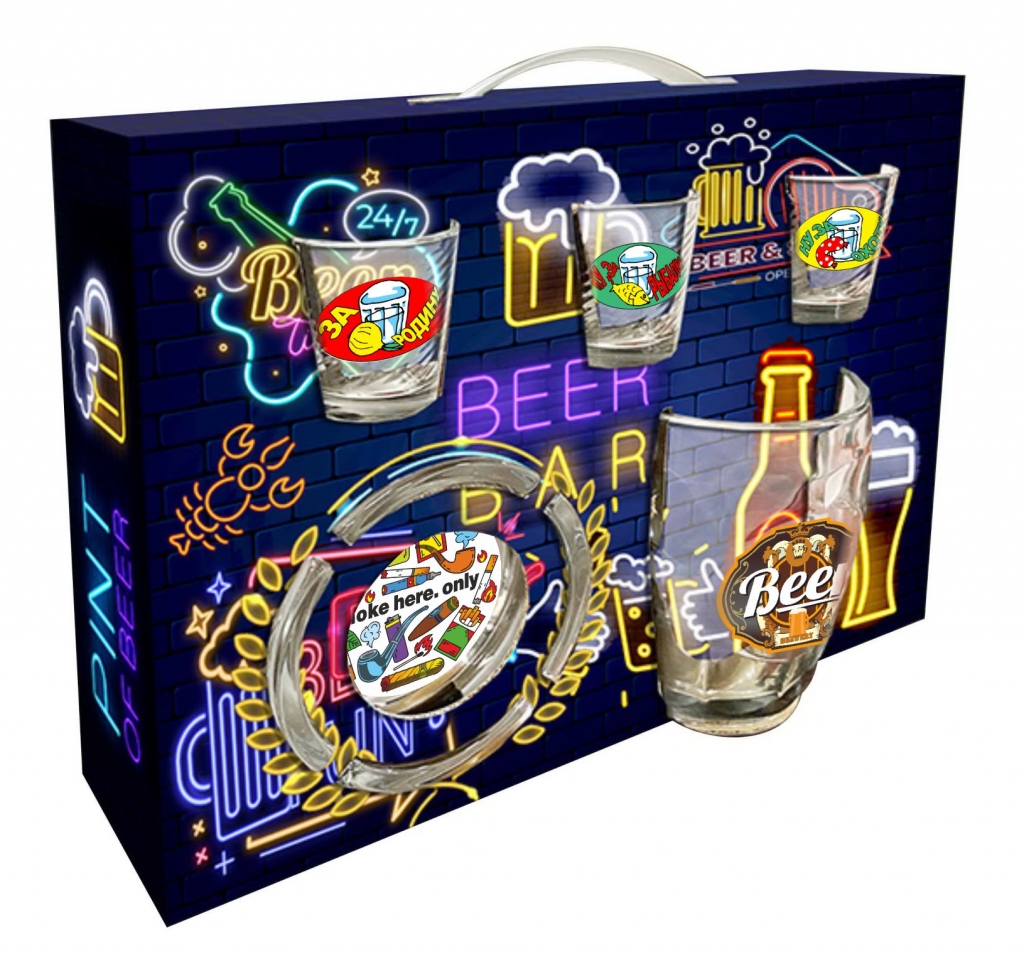 Набор подарочный  5пр "Тосты" стекло (1/4)