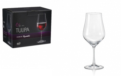 Набор бокалов для вина 450мл 6шт TULIPA стекло (1/8)