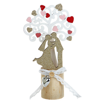 Декор в форме сердца, 11,5x20x5 см, МДФ