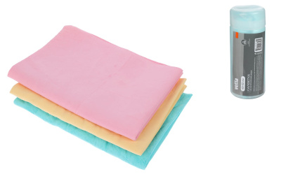 Салфетка супервпитывающая в тубе синтетич.замша 43*32см VETTA (3цв) (1/10/100)