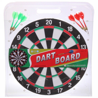 Набор д/игры в дартс D-1501R: мишень 36 см, 6 дротиков (блистер)(1/30)