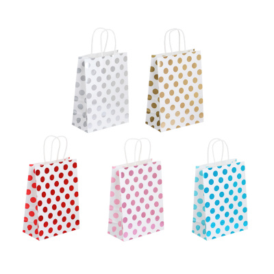Пакет подарочный, бумажный, с фольгир. слоем, 18,5x25,5x9,5 см, 5цв, круги LADECOR (10/10)