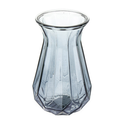 Ваза, 12х18см, стекло, цвет серый (1/2/24)