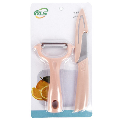 Набор овощечистка и нож для фруктов и овощей h=23/12см. (4в) (нжс/полипоп) (1/20)