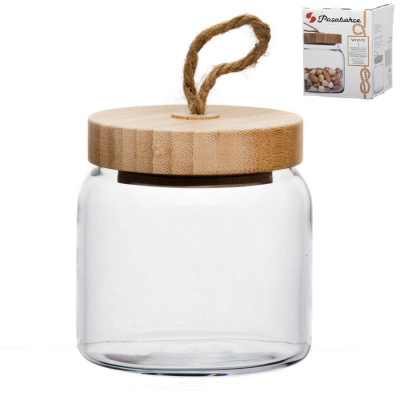 Банка ВУДИ 575мл с/бамбук.кр. (стекло)(6)