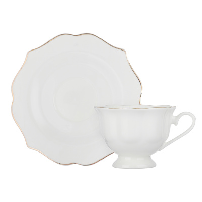 Набор чайный 2 пр., 175мл Лаура с золотой отводкой, фарфор MILLIMI (1/36)