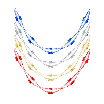 Растяжка фольгированная, ПВХ, 230х20 см, 4цв (красный, золото, серебро, синий) СНОУ БУМ (1/12)