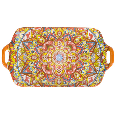 "Arabesque" Поднос с ручками 29х16х3см (min6) (оранжевый) (транспортная упаковка)(6/24)