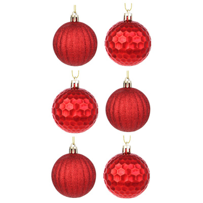 Набор формовых шаров 6x6 см, красный СНОУ БУМ (1/48)