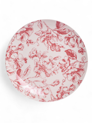 Тарелка обеденная 24см BOTANICA бордо (фарф.) (6/24)